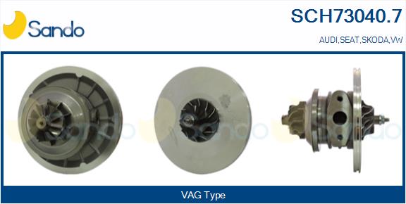 Groupe carter, turbocompresseur SANDO SCH73040.7