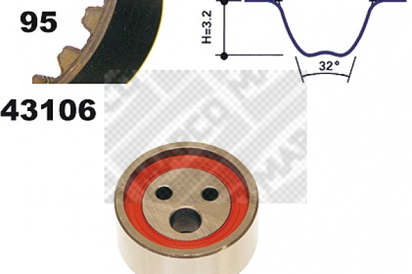 Kit de courroie crantée MAPCO 23106