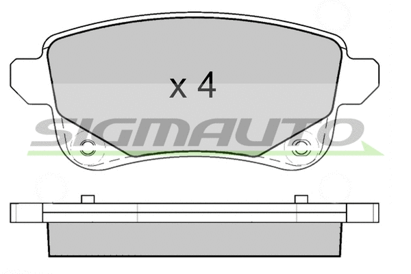 Kit de plaquettes de frein, frein à disque SIGMAUTO SPB645