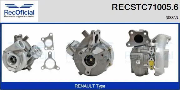 Turbocompresseur, suralimentation RECOFICIAL RECSTC71005.6