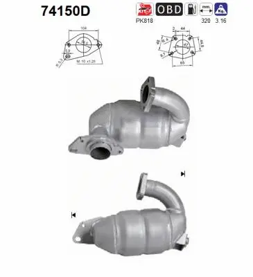 Catalyseur AS 74150D