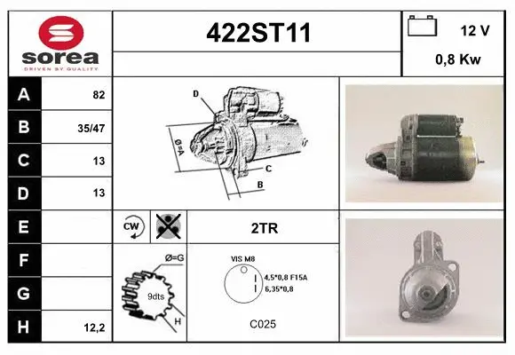 Démarreur STARTCAR 422ST11