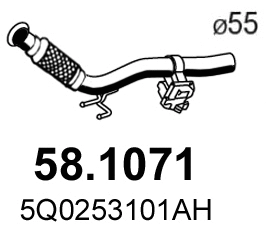 Tuyau d'échappement ASSO 58.1071