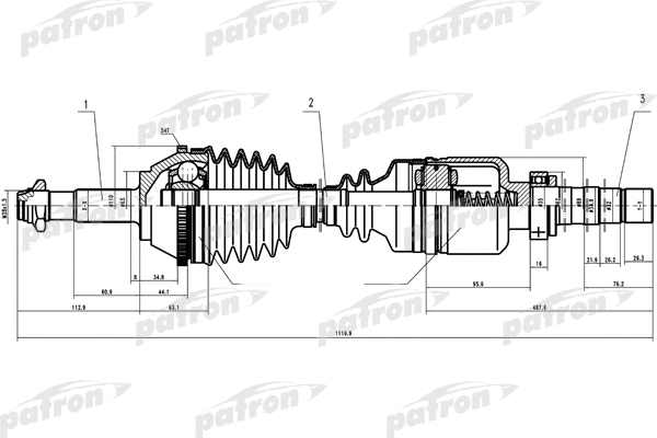 Arbre de transmission PATRON PDS0087
