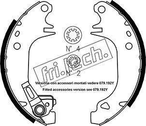 Jeu de mâchoires de frein fri.tech. 1079.180Y