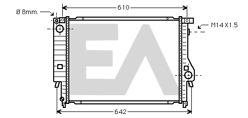 Radiateur, refroidissement du moteur EACLIMA 31R07018