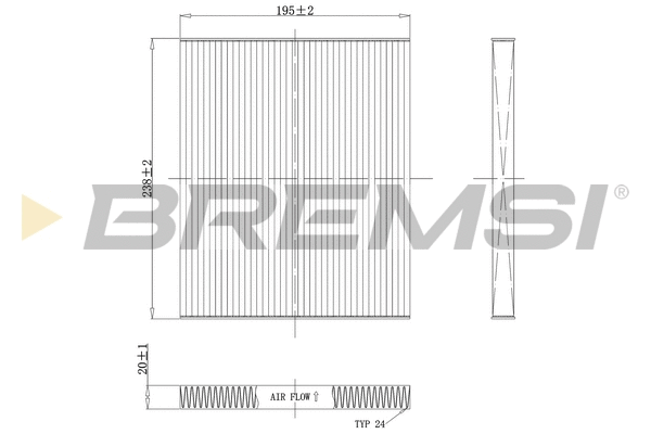Filtre, air de l'habitacle BREMSI FC0451C