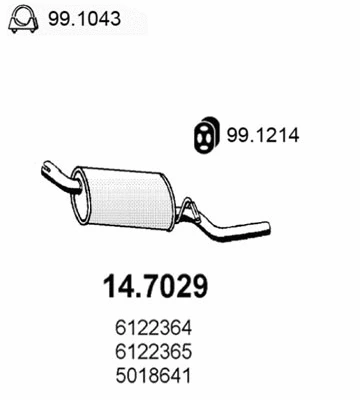 Silencieux arrière ASSO 14.7029