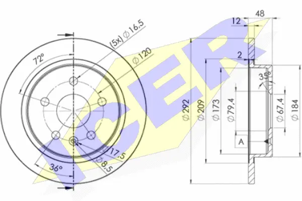 Disque de frein ICER 78BD4117-2