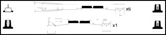 Kit de câbles d'allumage LEMARK HOES389