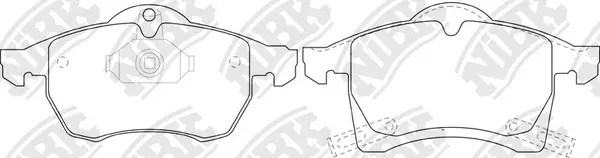 Kit de plaquettes de frein, frein à disque NiBK PN0118