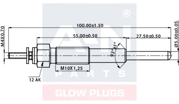 Bougie de préchauffage A-N PARTS A-N095107