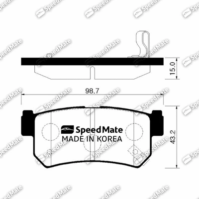 Kit de plaquettes de frein, frein à disque SpeedMate SM-BPY008