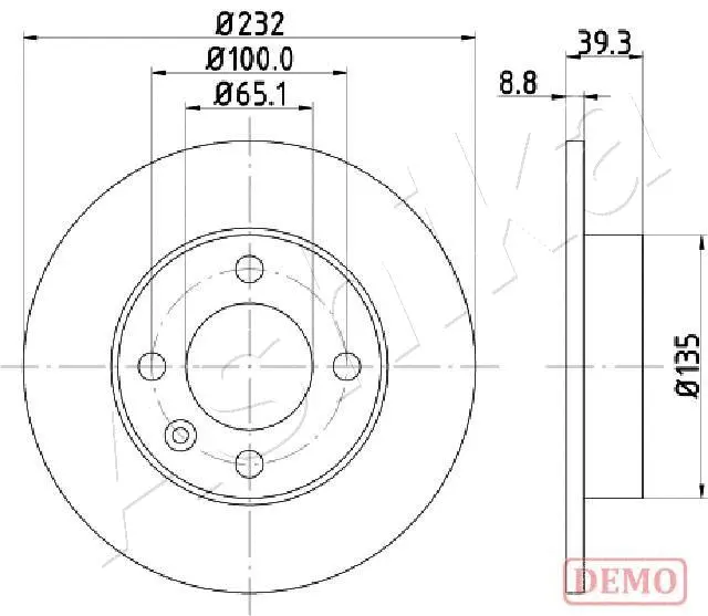 Disque de frein ASHIKA 61-00-0921C