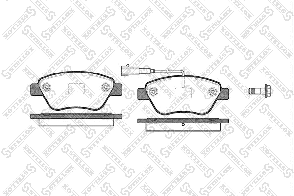 Kit de plaquettes de frein, frein à disque STELLOX 869 011-SX