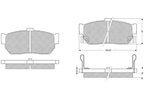 Kit de plaquettes de frein, frein à disque PROCODIS FRANCE PF1159