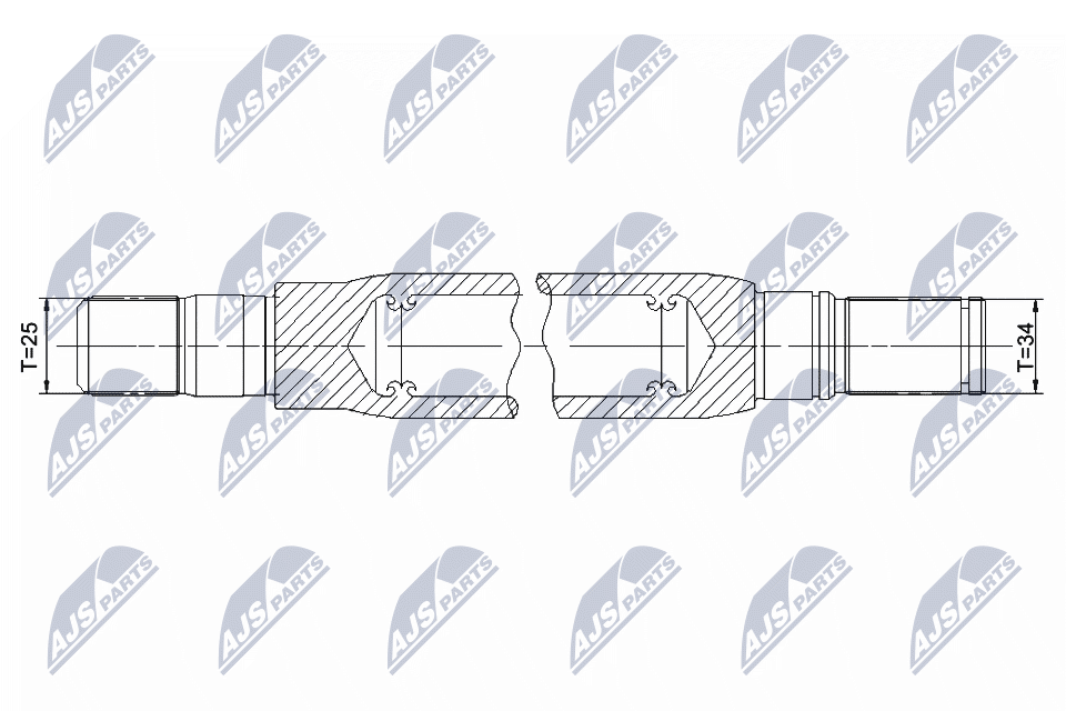 Arbre de transmission NTY NWP-PL-003