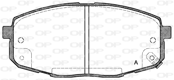 Kit de plaquettes de frein, frein à disque OPEN PARTS BPA1038.02