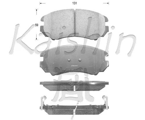 Kit de plaquettes de frein, frein à disque KAISHIN FK11148