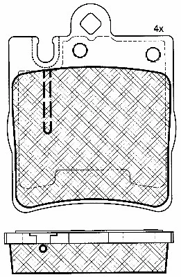 Kit de plaquettes de frein, frein à disque BSF 10772