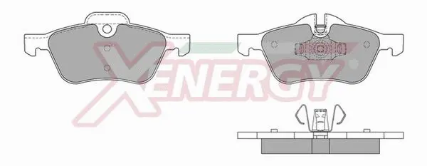 Kit de plaquettes de frein, frein à disque AP XENERGY X40812