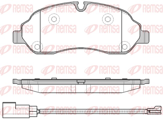 Kit de plaquettes de frein, frein à disque REMSA 1602.02