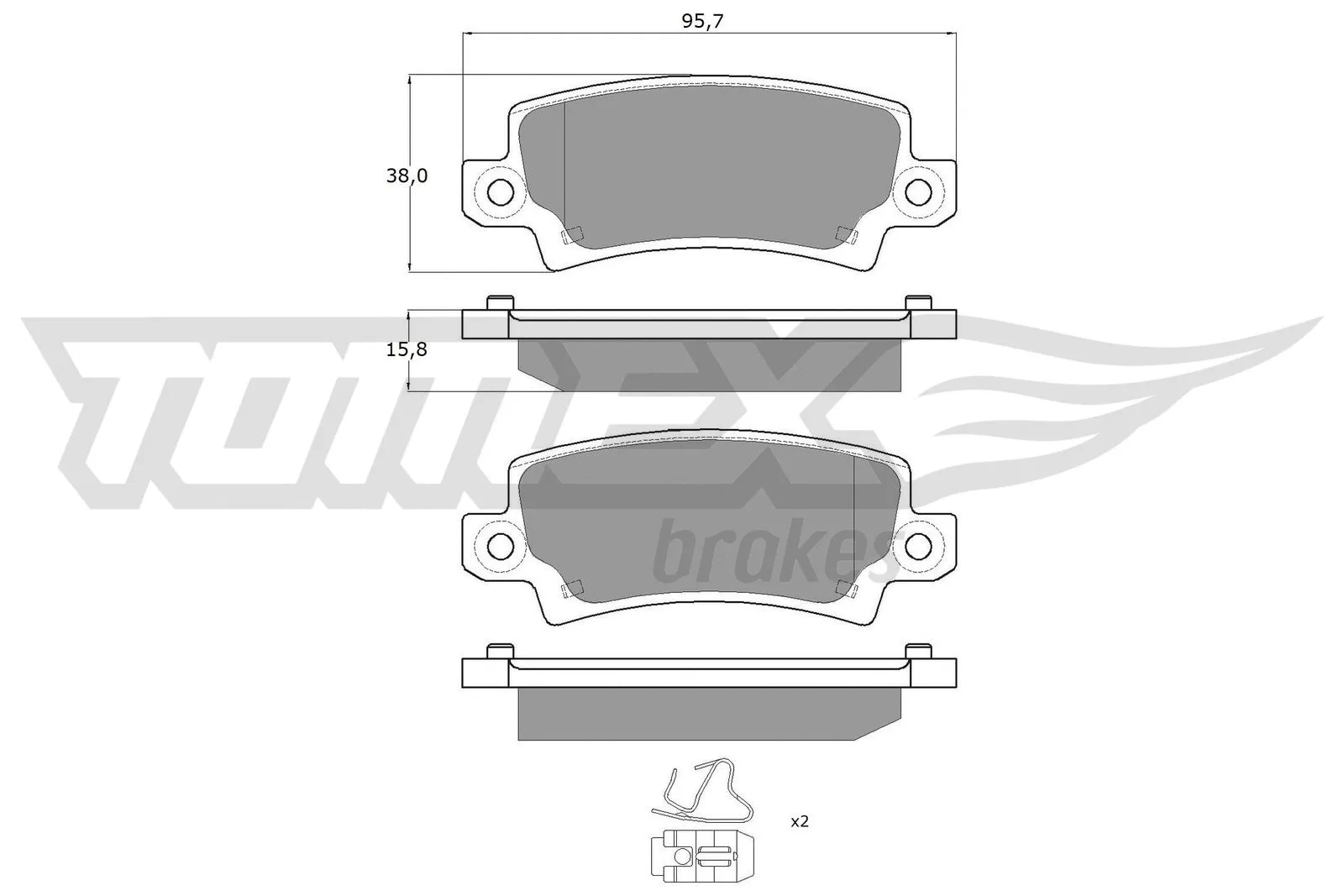 Kit de plaquettes de frein, frein à disque TOMEX Brakes TX 13-75