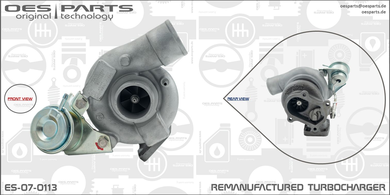 Turbocompresseur, suralimentation OES PARTS ES-07-0113