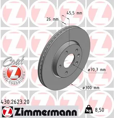 Disque de frein ZIMMERMANN 430.2623.20