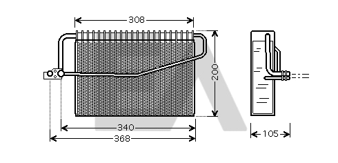 Évaporateur climatisation EACLIMA 43B50012