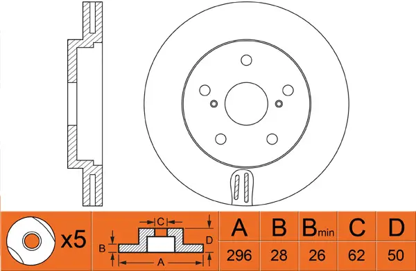 Disque de frein FIT FR0548V