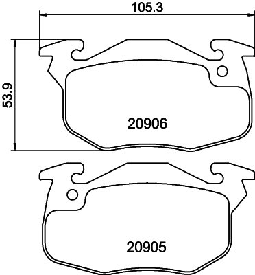 Kit de plaquettes de frein, frein à disque MINTEX MDB1519