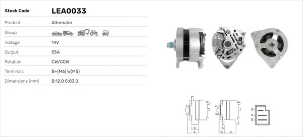 Alternateur LUSA LEA0033