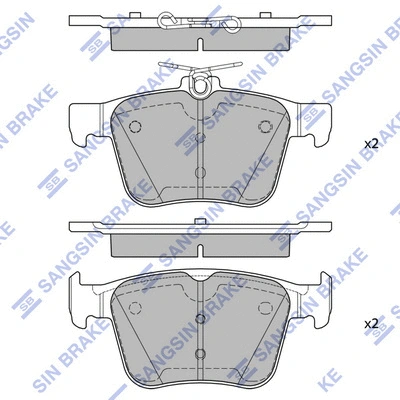 Kit de plaquettes de frein, frein à disque Hi-Q SP4521