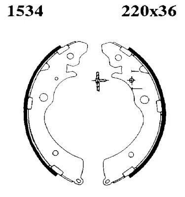 Jeu de mâchoires de frein BSF 01534