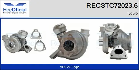 Turbocompresseur, suralimentation RECOFICIAL RECSTC72023.6