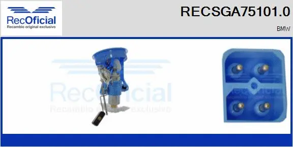 unité d'alimentation de carburant RECOFICIAL RECSGA75101.0
