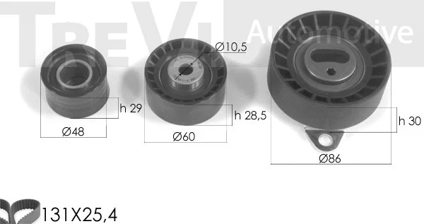 Kit de courroie crantée TREVI AUTOMOTIVE KD1181