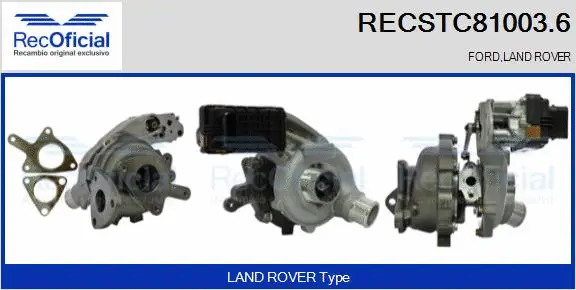Turbocompresseur, suralimentation RECOFICIAL RECSTC81003.6