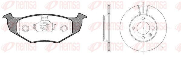 Kit de freins, frein à disques REMSA 8609.04