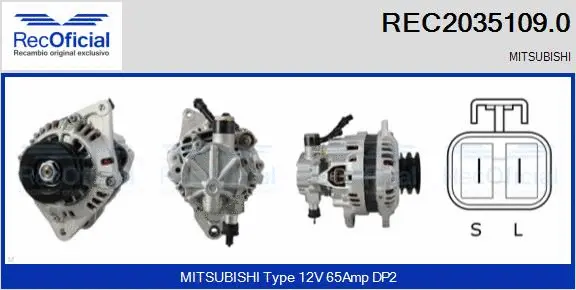 Alternateur RECOFICIAL REC2035109.0
