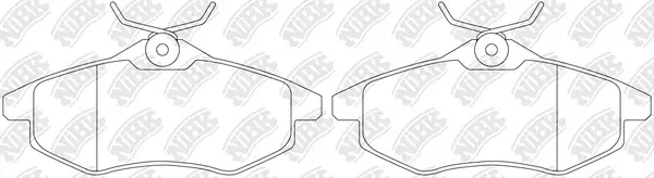 Kit de plaquettes de frein, frein à disque NiBK PN0207