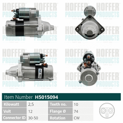 Démarreur HOFFER H5015094