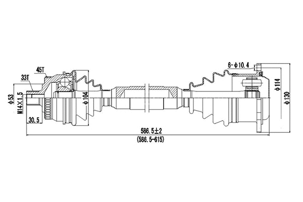 Arbre de transmission DYNAMATRIX DDS299108