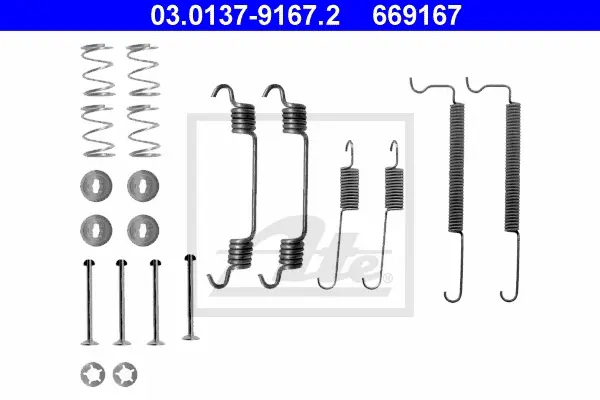 Kit d'accessoires, mâchoire de frein ATE-APAC 03.0137-9167.2