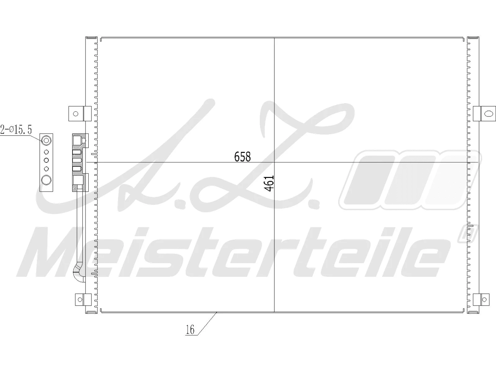 Condenseur, climatisation A.Z. Meisterteile AZMT-45-030-1374