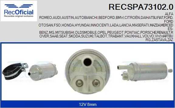Pompe à carburant RECOFICIAL RECSPA73102.0