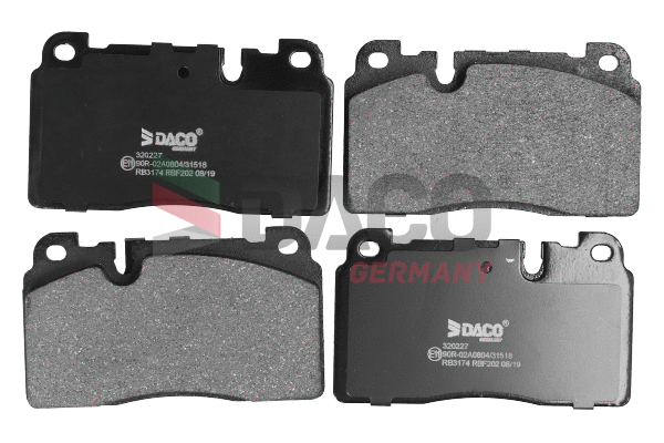 Kit de plaquettes de frein, frein à disque DACO Germany 320227