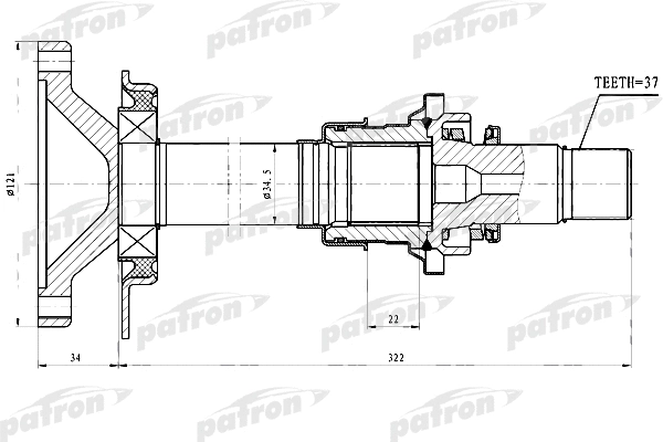 Arbre de transmission PATRON PDSV028