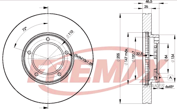 Disque de frein FREMAX BD-2609